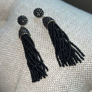 BAUBLEBAR BLACK TASSEL EARRINGS